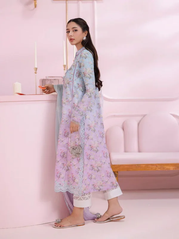 Qalamkar QPrints Embroidered Lawn 2025 | EM-08B - Image 4