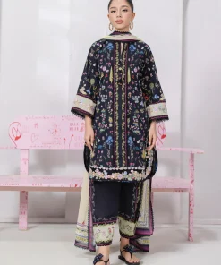 Qalamkar QPrints Embroidered Lawn 2025 | EM-09B