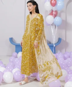 Qalamkar QPrints Embroidered Lawn 2025 | EM-10B