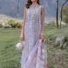 Crimson Luxury Lawn 2024 | Sarfaraz | A Floral Mesh - Lavender