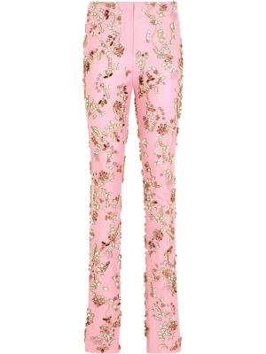 Dolce & Gabbana embellished leather trousers