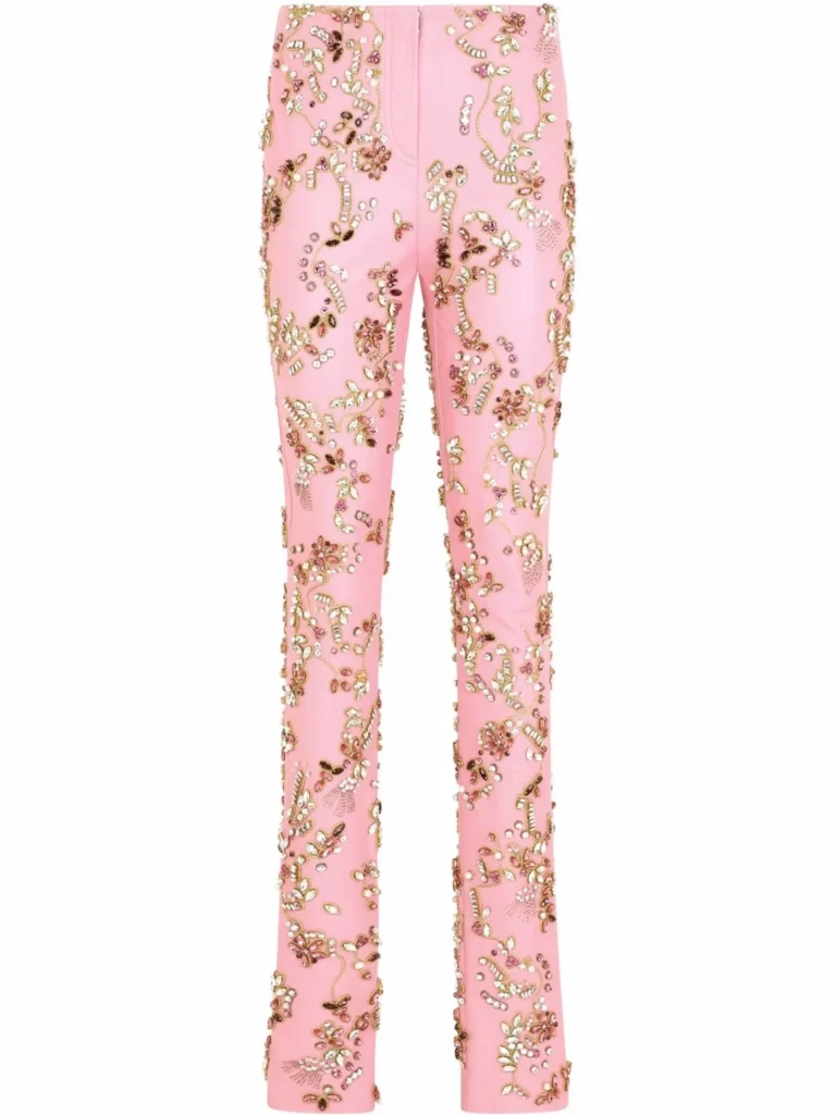 Dolce & Gabbana embellished leather trousers