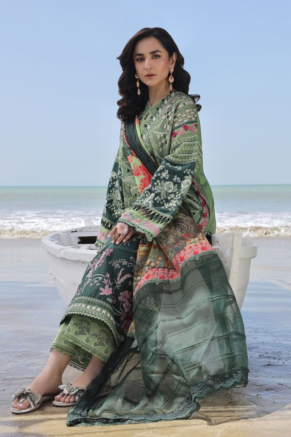 Maryam Hussain Luxury Lawn 24 | GARDENIA - Image 2