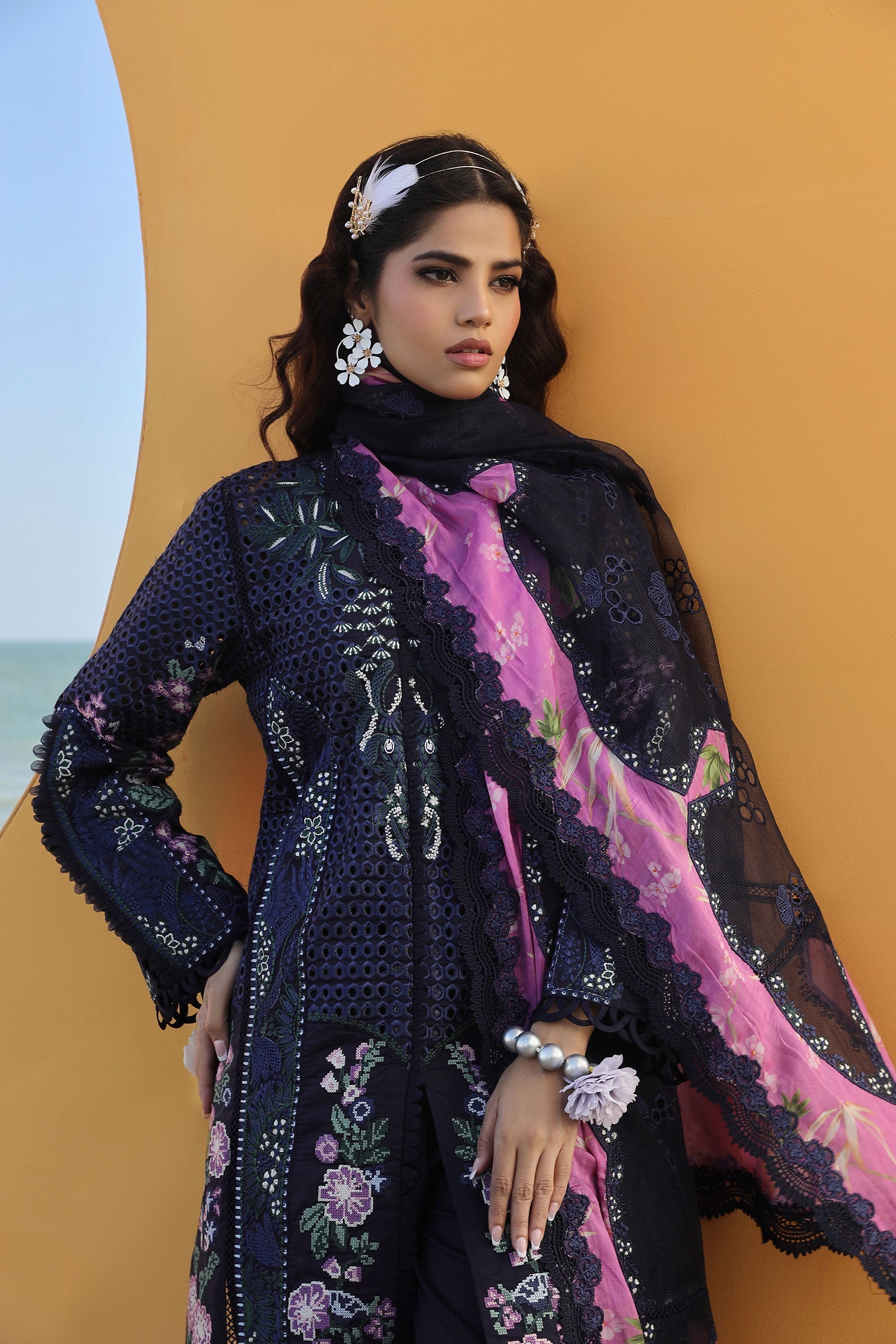Maryam Hussain Luxury Lawn 24 | ZOYA - Image 3