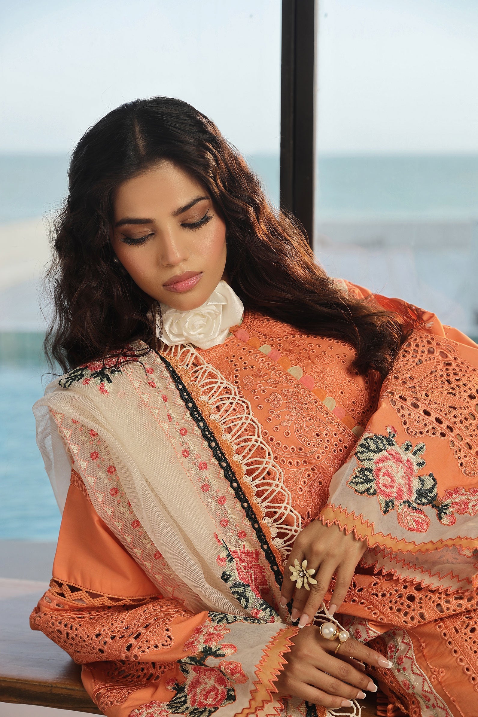 Maryam Hussain Luxury Lawn 24 | XURI - Image 4