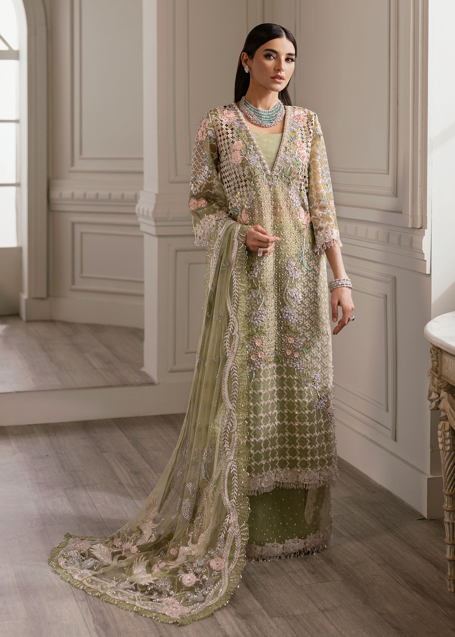 Crimson X Saira Shakira Unstitched Wedding Collection   | CW24-D3 - Image 7