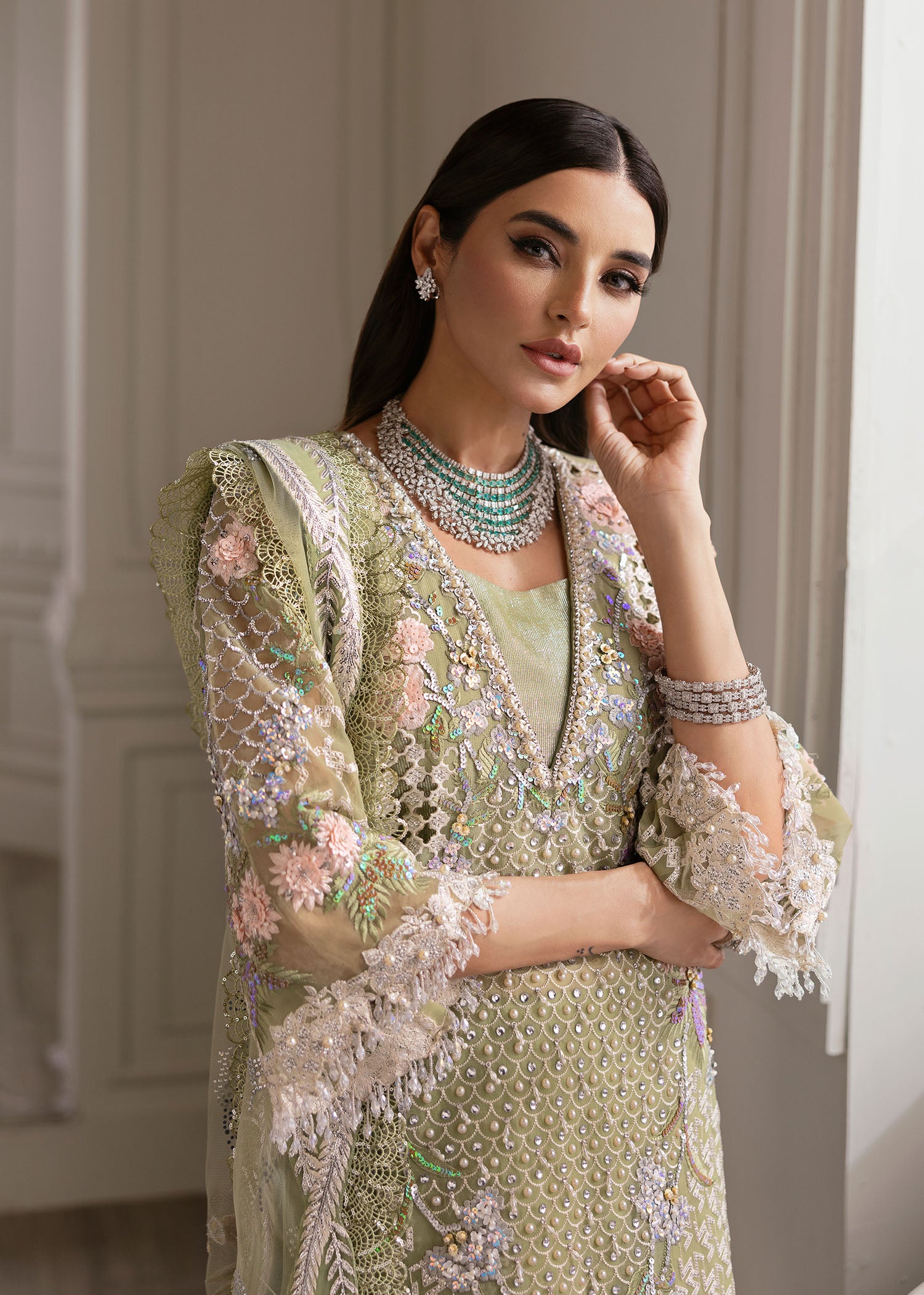 Crimson X Saira Shakira Unstitched Wedding Collection   | CW24-D3 - Image 3