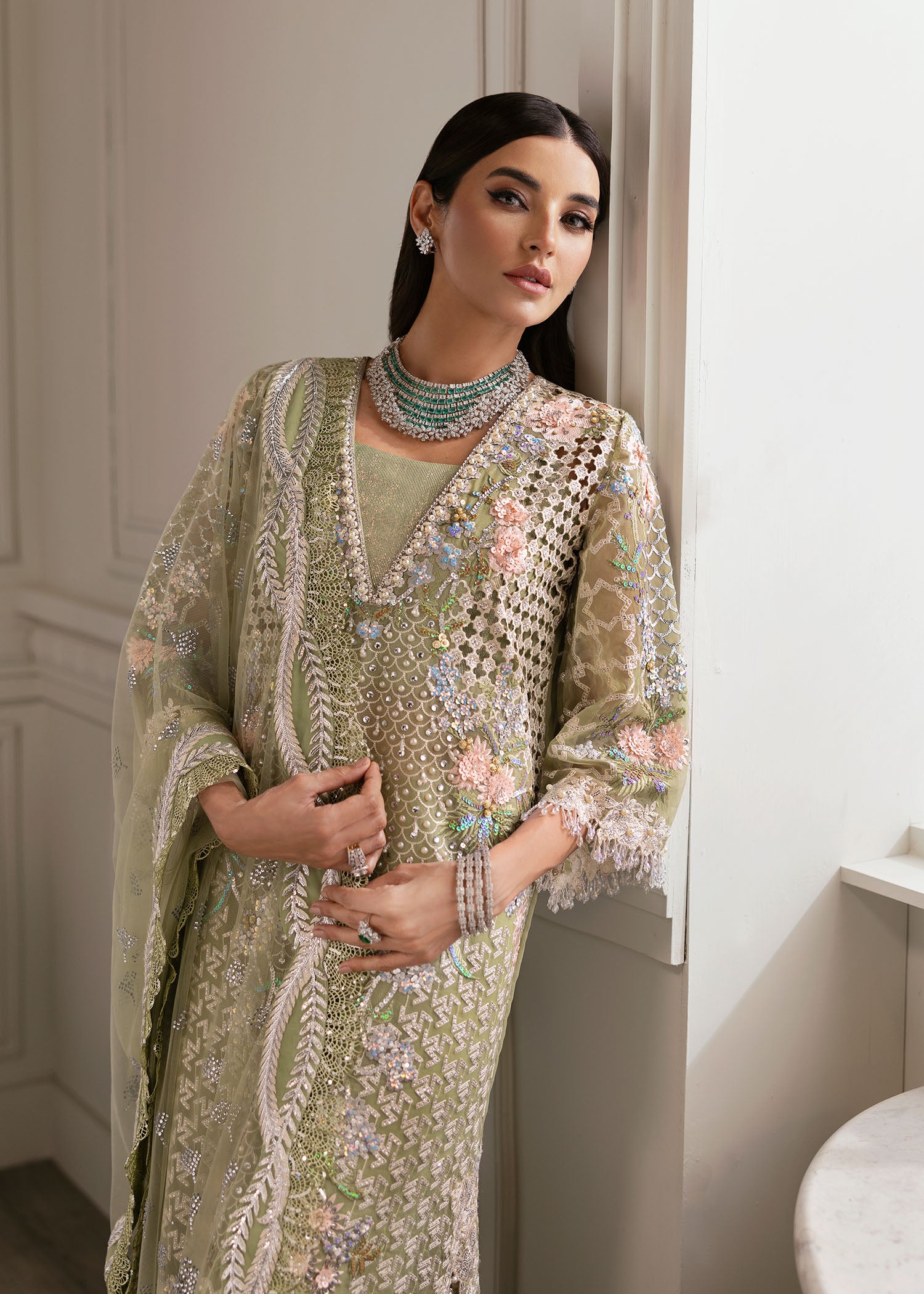 Crimson X Saira Shakira Unstitched Wedding Collection   | CW24-D3 - Image 2