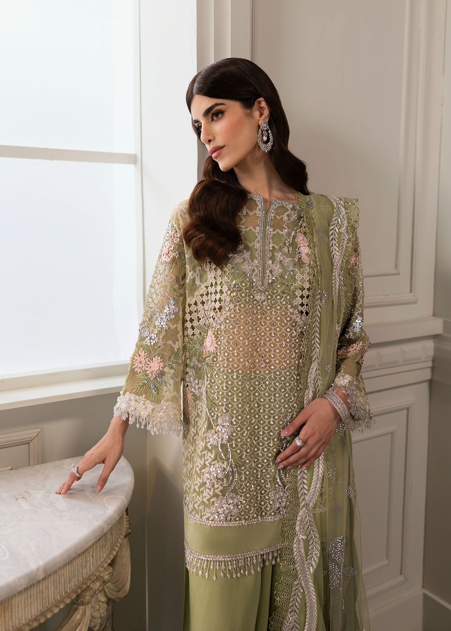 Crimson X Saira Shakira Unstitched Wedding Collection   | CW24-D3 - Image 4