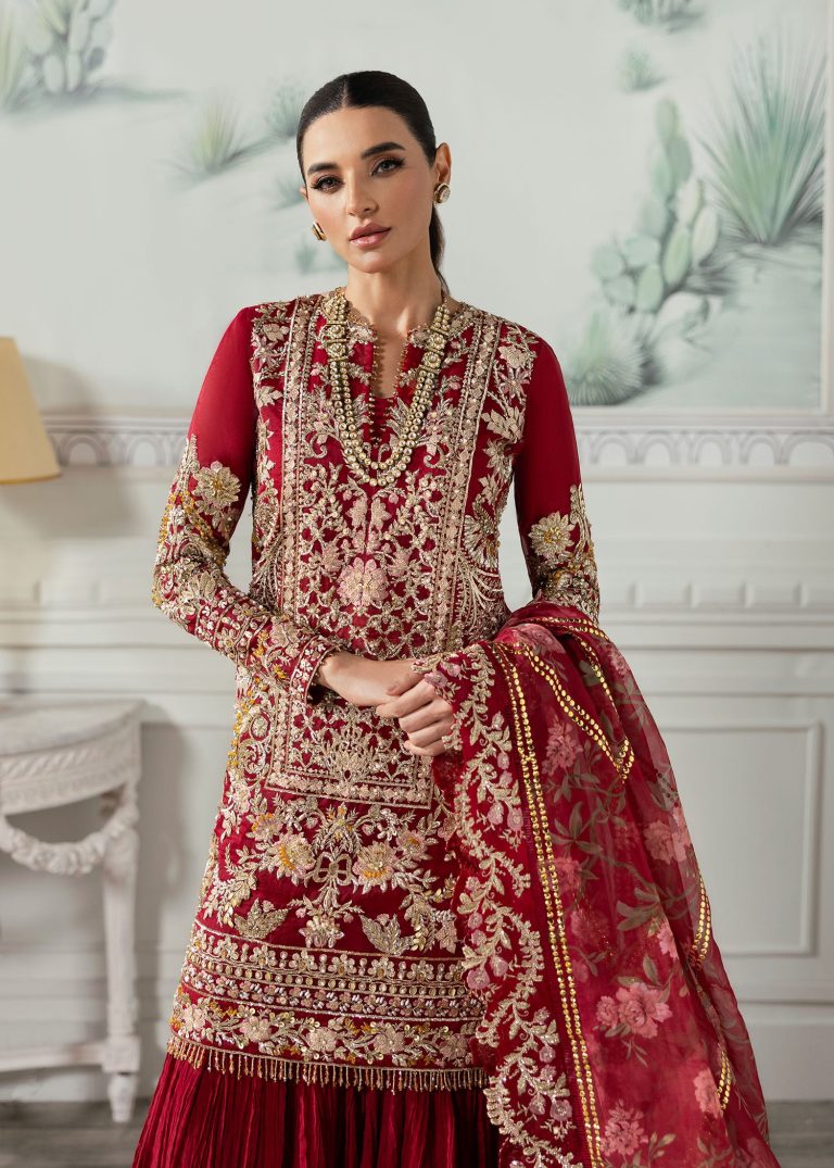 Crimson X Saira Shakira Unstitched Wedding Collection   | CW24-D7 - Image 6