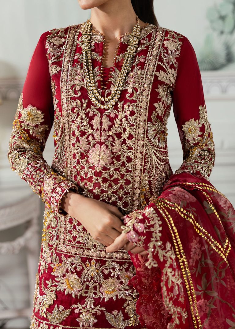 Crimson X Saira Shakira Unstitched Wedding Collection   | CW24-D7 - Image 5