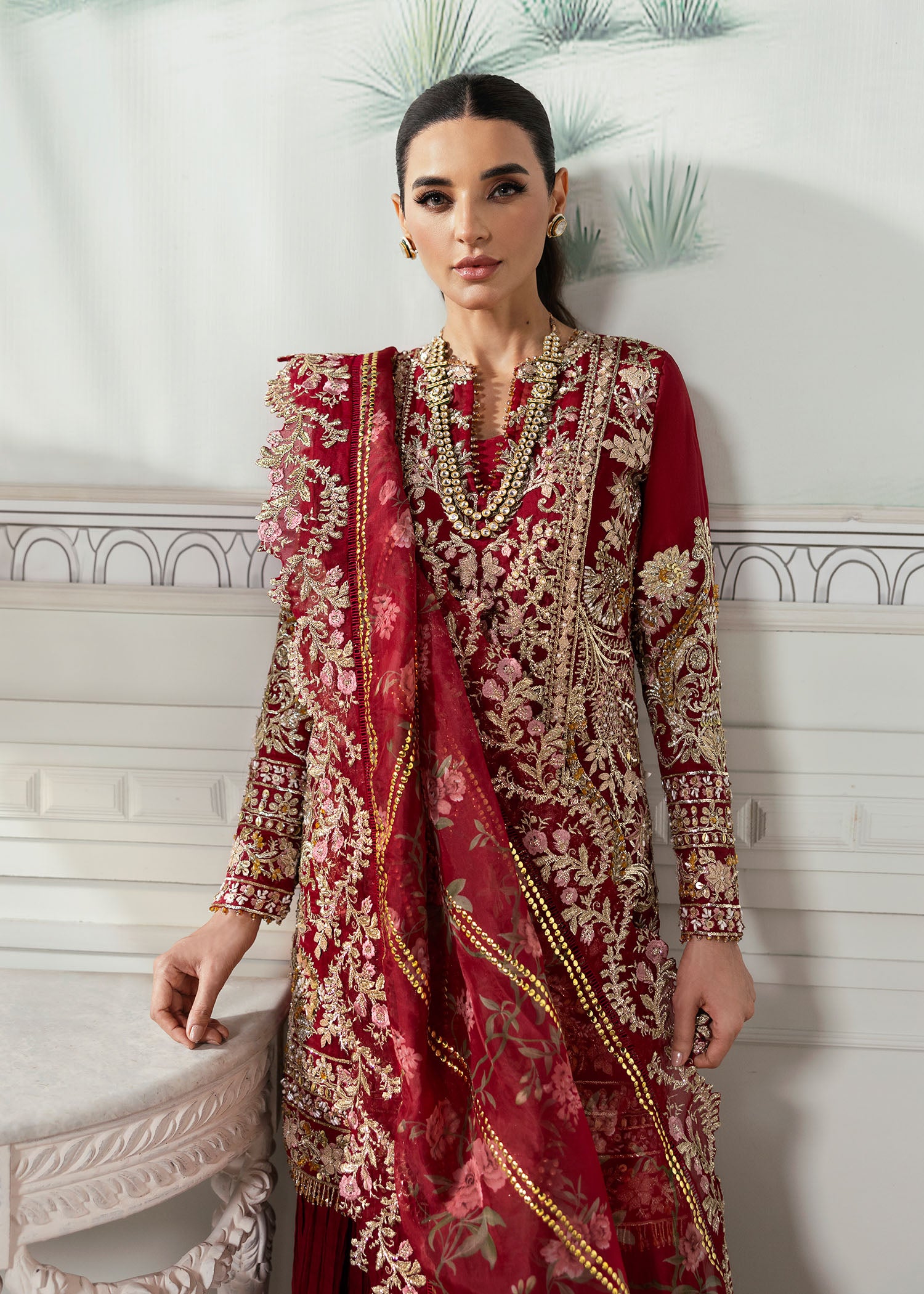 Crimson X Saira Shakira Unstitched Wedding Collection   | CW24-D7 - Image 2