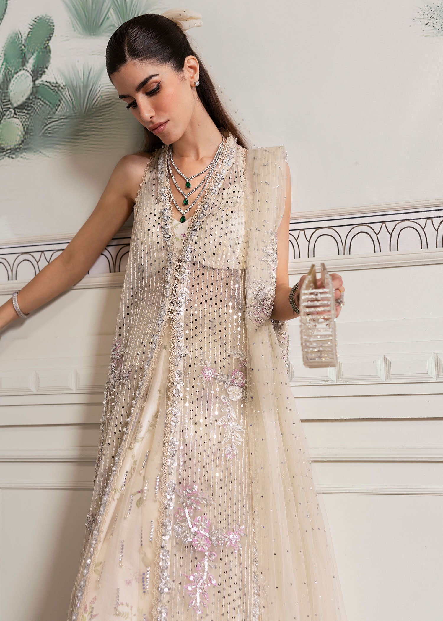Crimson X Saira Shakira Unstitched Wedding Collection   | CW24-D4 - Image 4