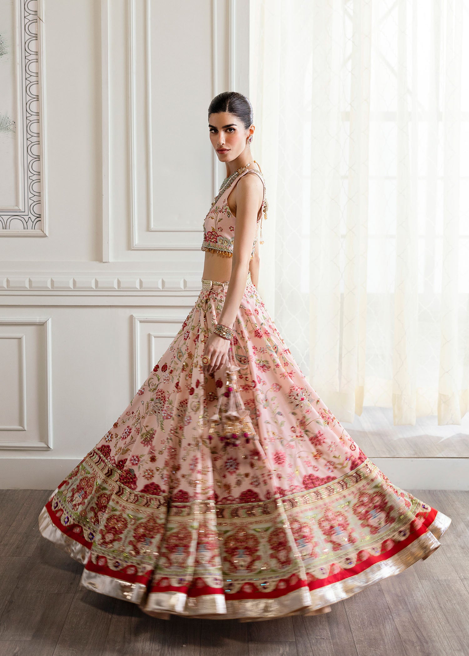 Crimson X Saira Shakira Unstitched Wedding Collection   | CW24-D8 - Image 4