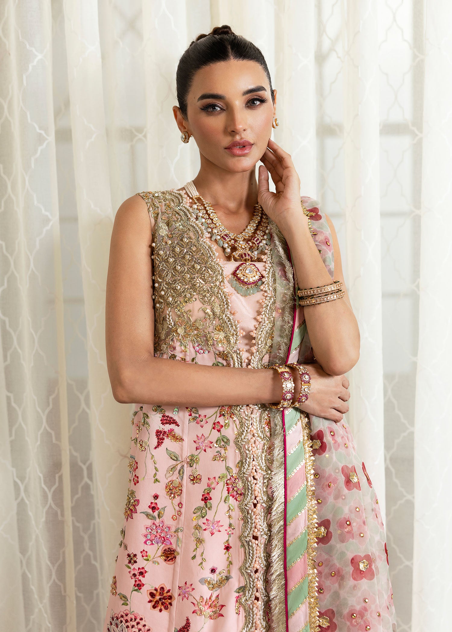 Crimson X Saira Shakira Unstitched Wedding Collection   | CW24-D6 - Image 3