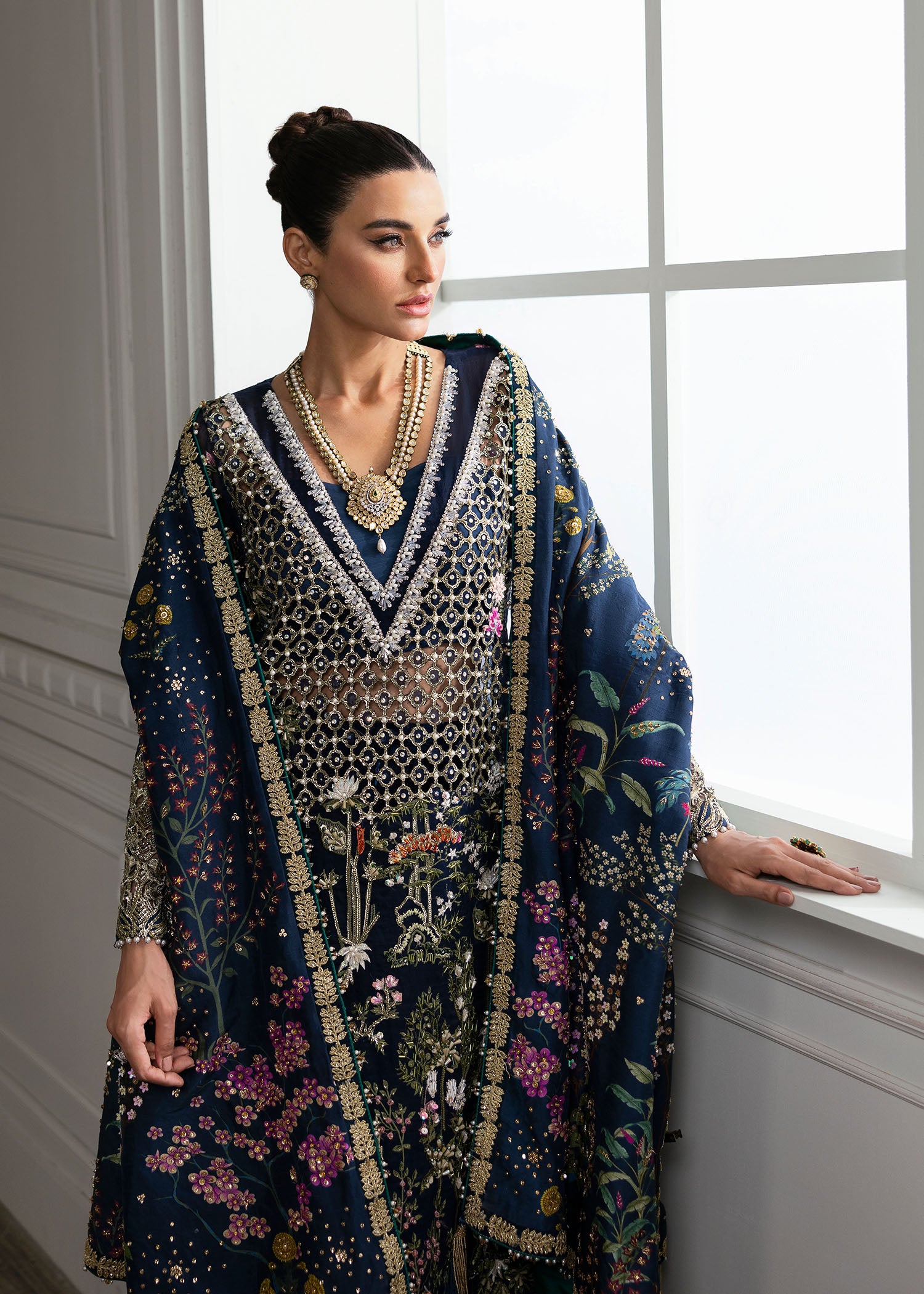 Crimson X Saira Shakira Unstitched Wedding Collection   | CW24-D2 - Image 4