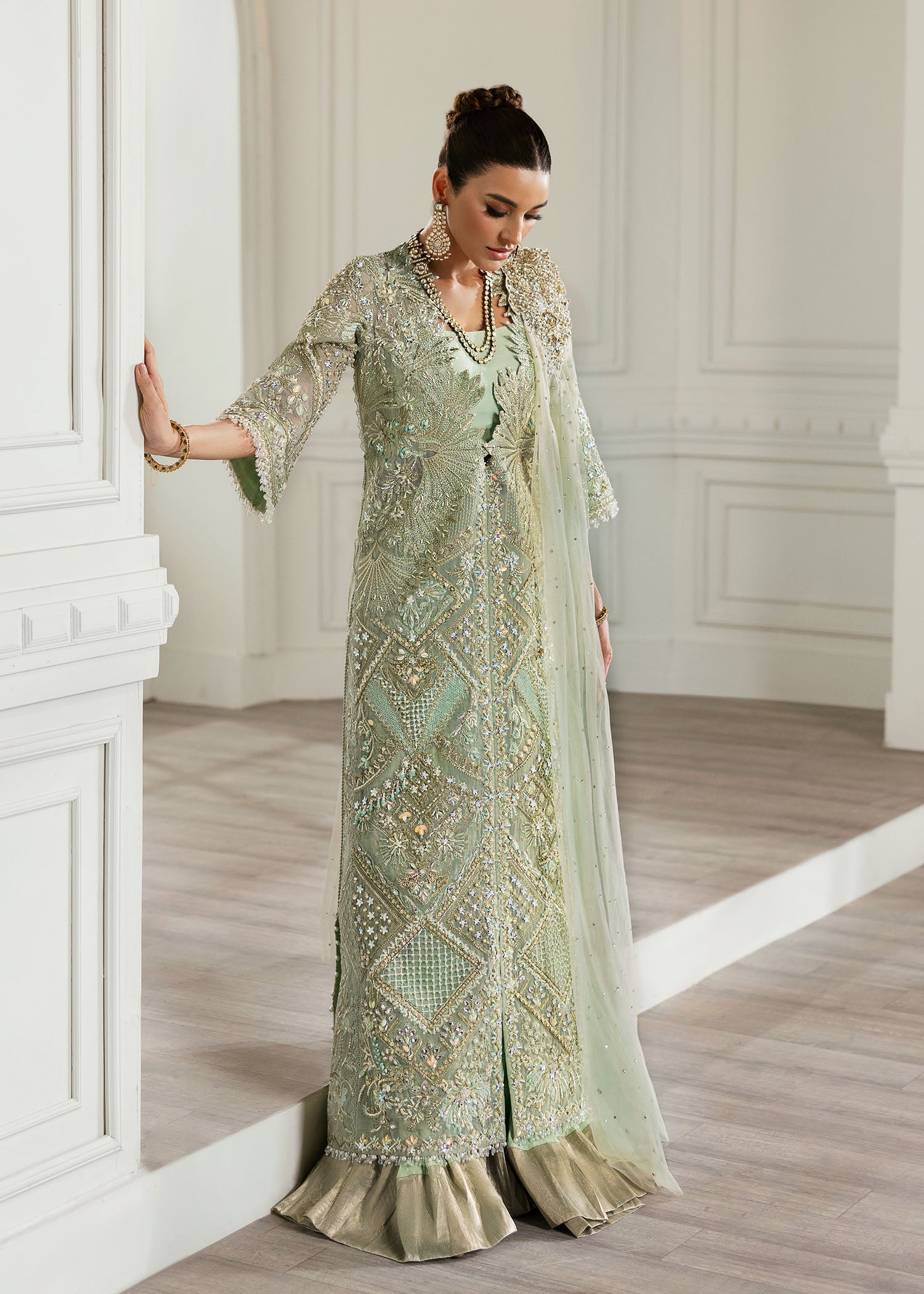 Crimson X Saira Shakira Unstitched Wedding Collection   | CW24-D1 - Image 4