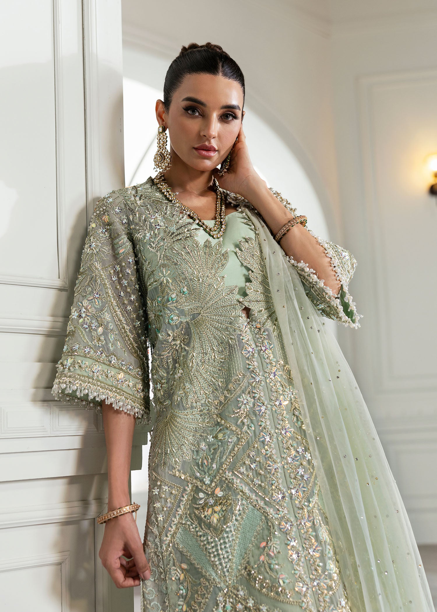 Crimson X Saira Shakira Unstitched Wedding Collection   | CW24-D1 - Image 2