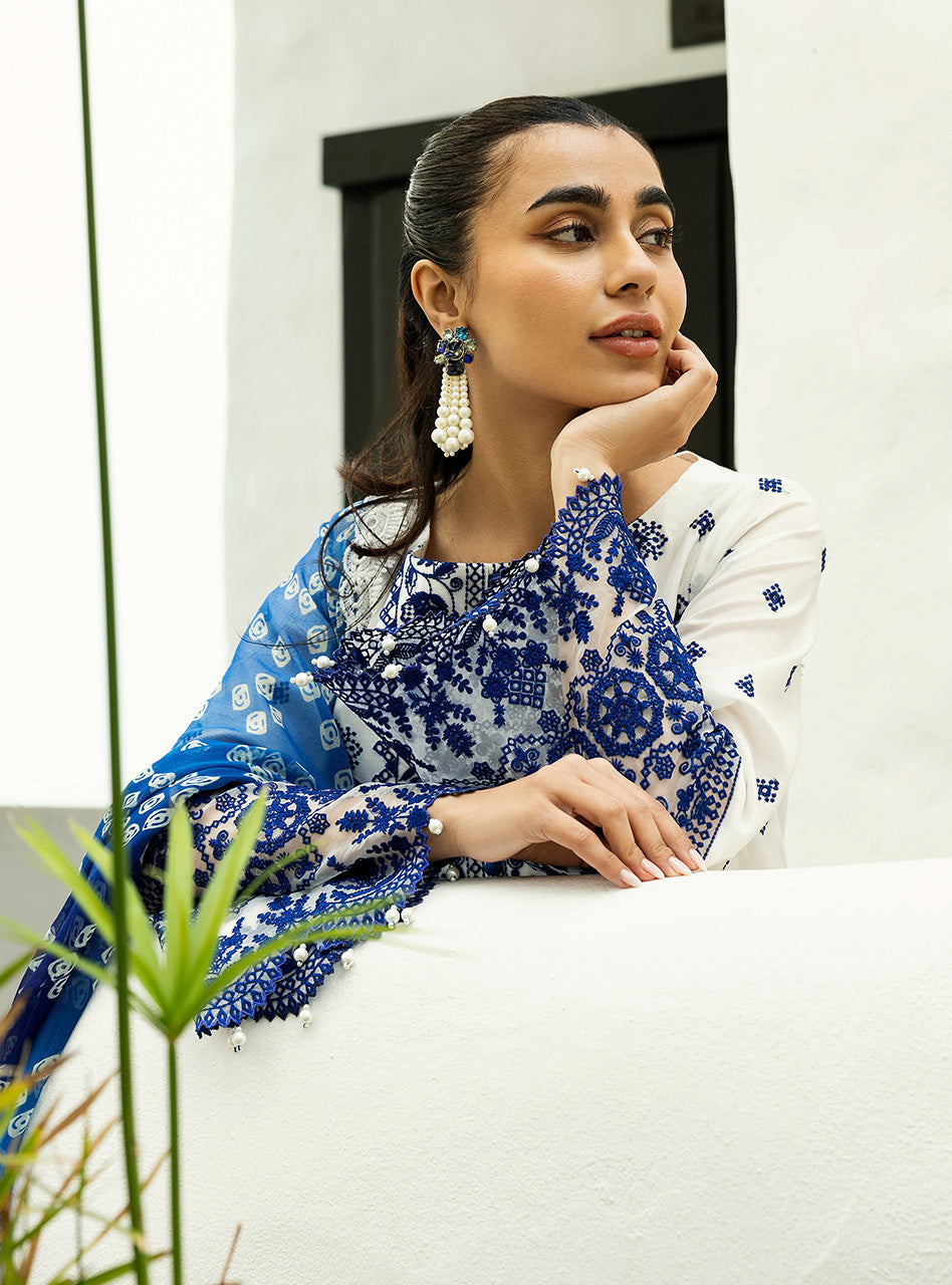 Zainab Chottani Chikankari Lawn 2025 | 8A - Image 3