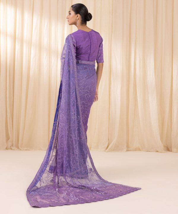 Purple Saree | 3SFELX24V650 - Image 3