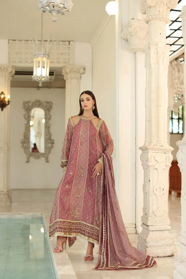 Noor Noor Festive '25 | Saadi Aasad | D6 - Rose Pink - Image 3