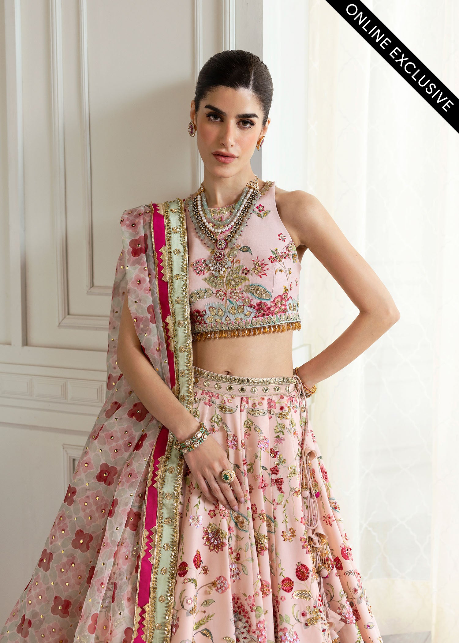 Crimson X Saira Shakira Unstitched Wedding Collection   | CW24-D8 - Image 7