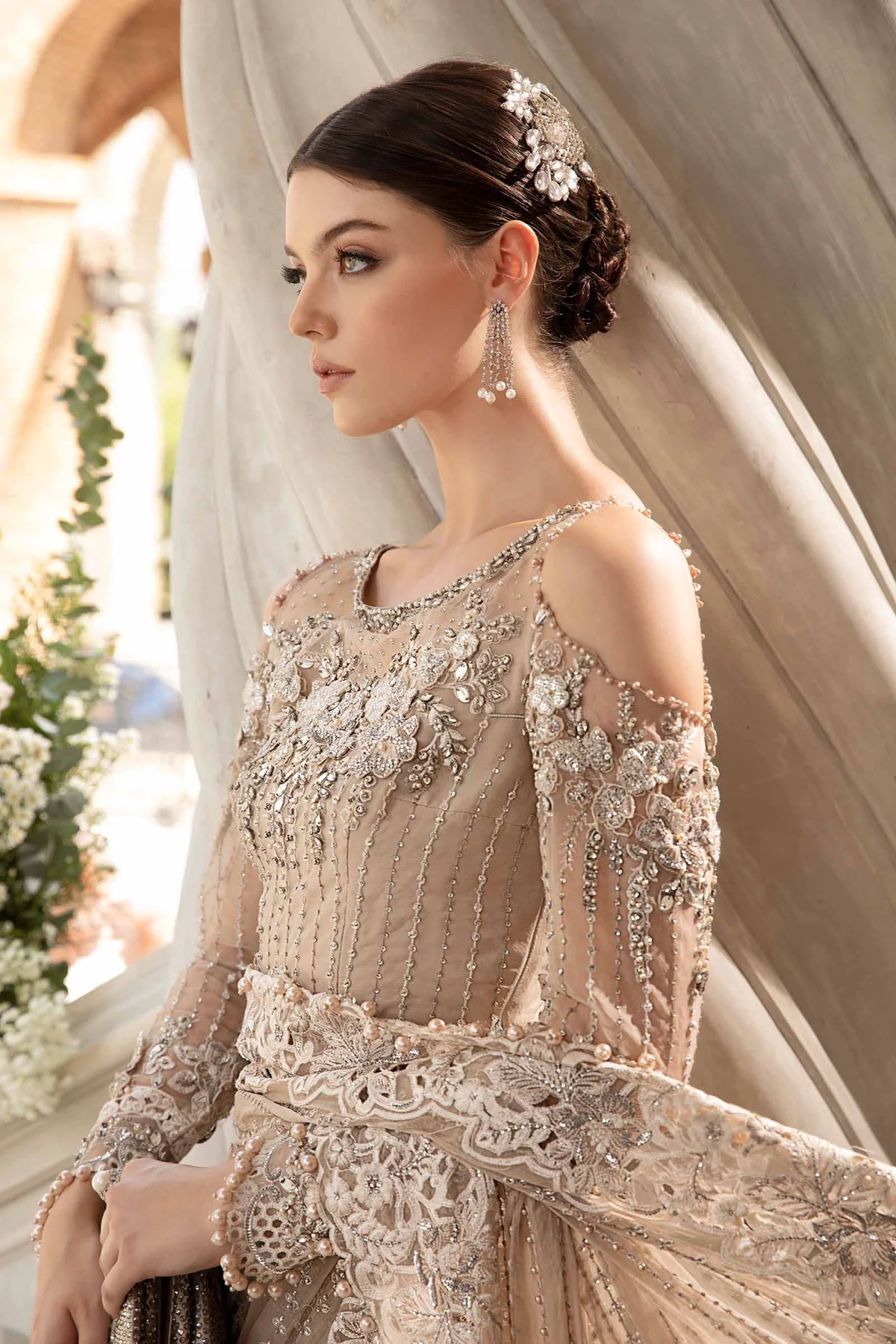 MARIA B Mbroidered 2024 | BD-2801 | Saree - Image 3