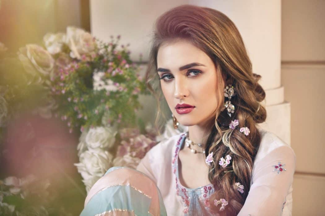 Zara Hayaat Luxury Lawn  - ROSE BERRY OOS-01 - Image 8