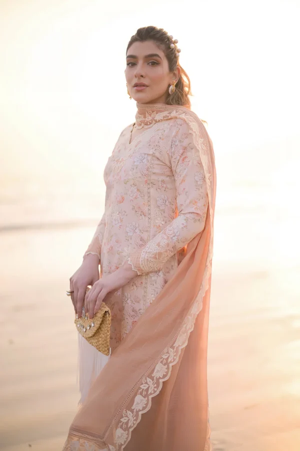 Zaib Festive Lawn   | NEL-24610 - Image 2