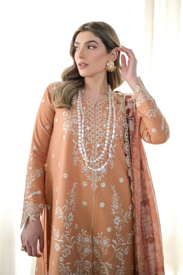 Zaib Festive Lawn   | NEL-24614 - Image 2