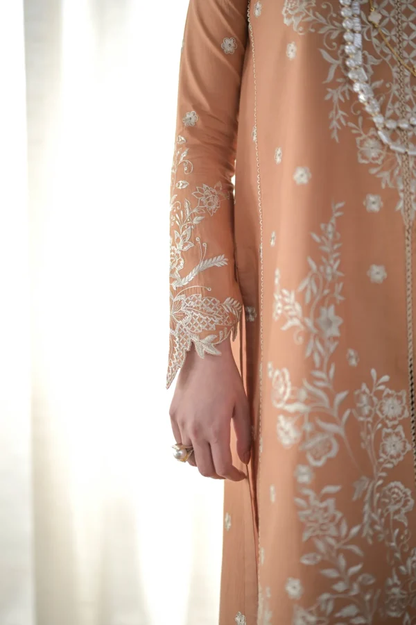 Zaib Festive Lawn   | NEL-24614 - Image 4