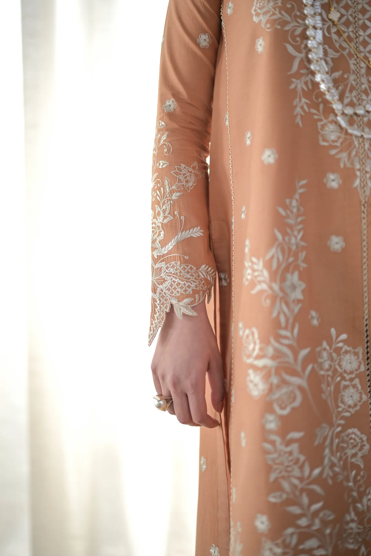Zaib Festive Lawn   | NEL-24614 - Image 4