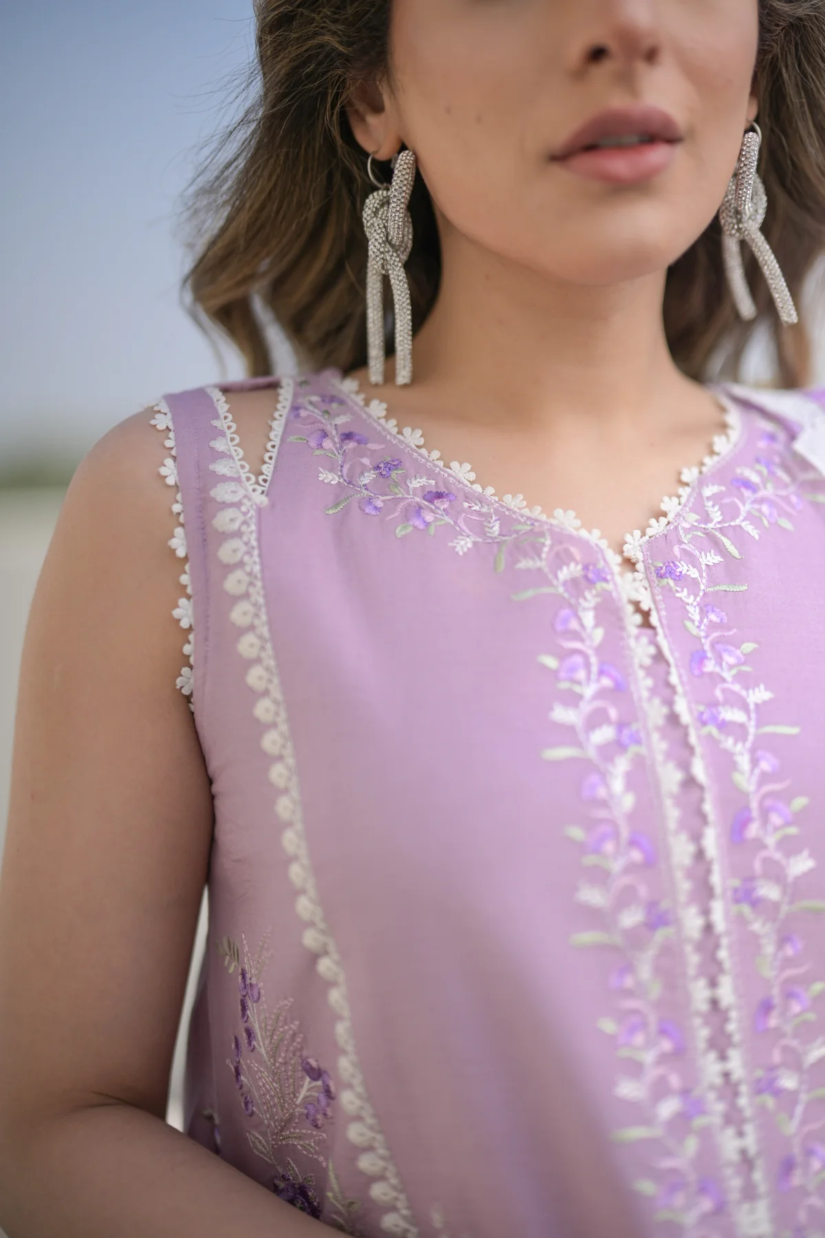 Zaib Festive Lawn   | NEL-24613 - Image 3