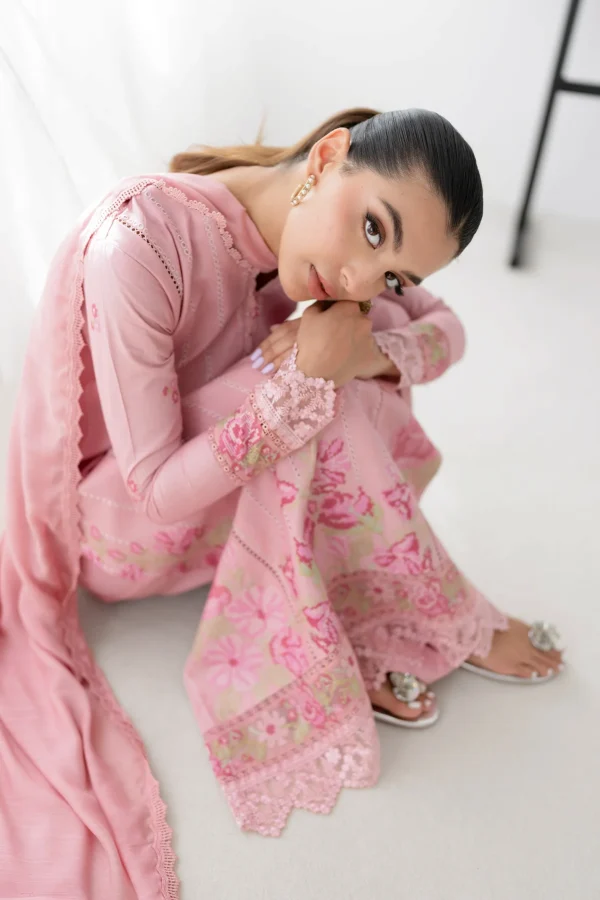 Zaib Festive Lawn   | NEL-24618 - Image 2