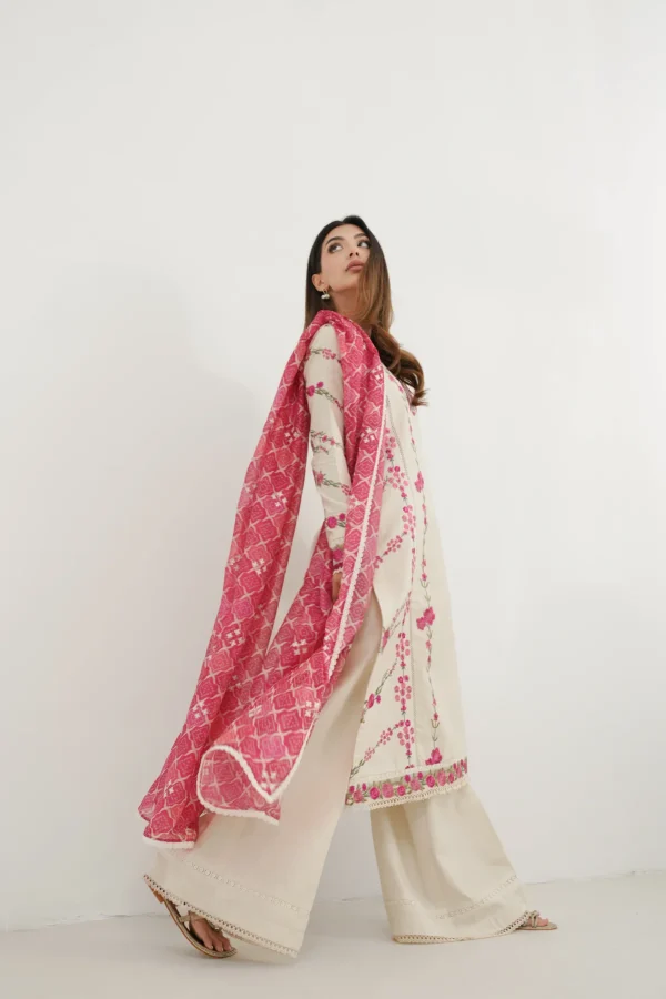 Zaib Festive Lawn   | NEL-24622 - Image 2