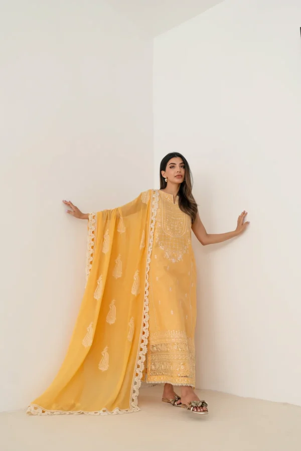 Zaib Festive Lawn   | NEL-24621 - Image 2