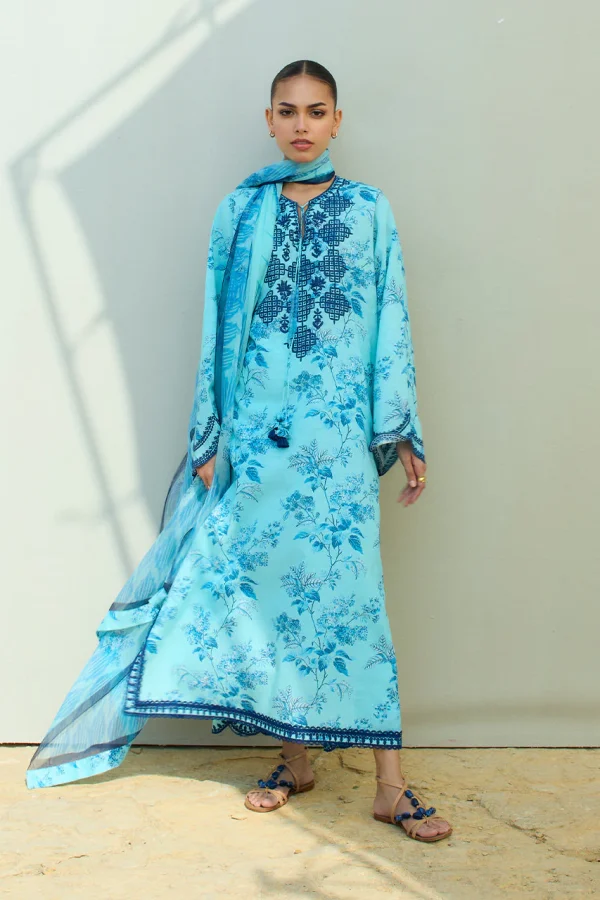 Sania Maskatiya Spring Summer 2025 Lawn | Azur (A)