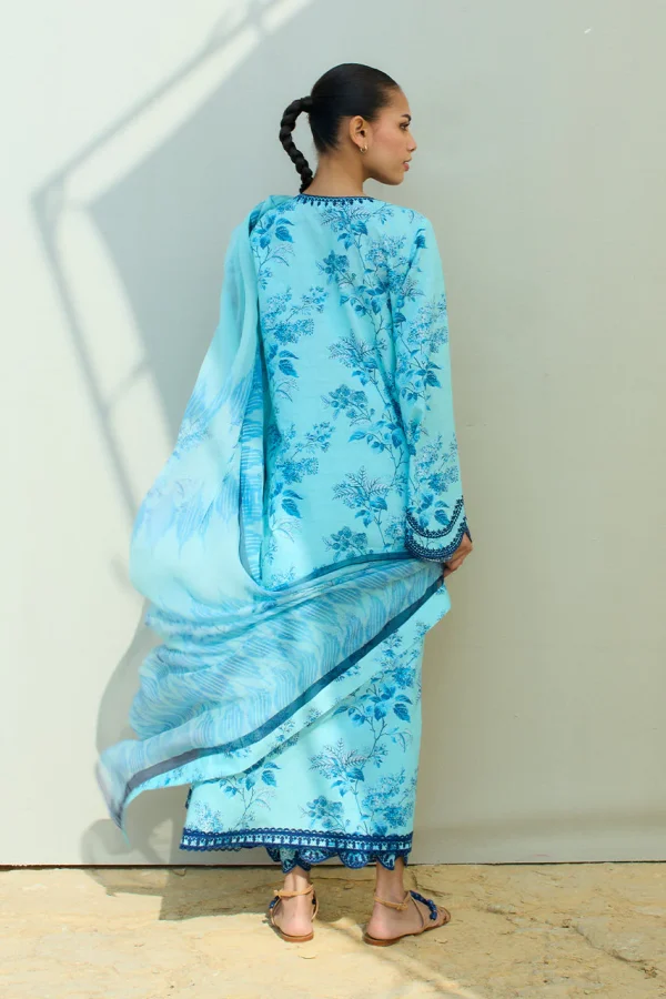 Sania Maskatiya Spring Summer 2025 Lawn | Azur (A) - Image 2