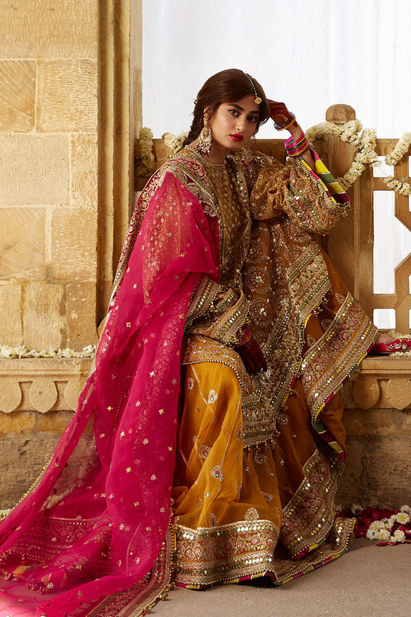 Zarlish Bridal by Mohsin Naveed Ranjha   | ZWU-23-21 KESARI (GZ-190) - Image 4