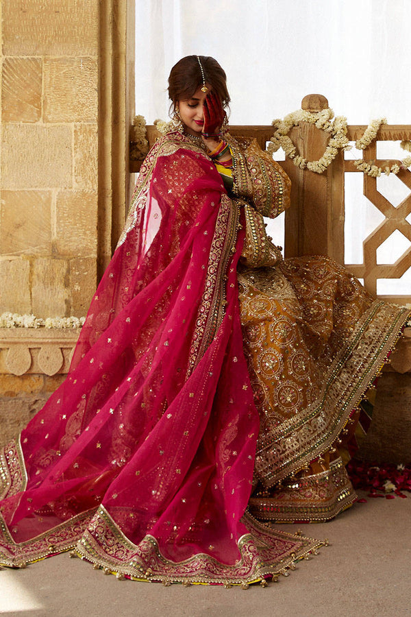 Zarlish Bridal by Mohsin Naveed Ranjha   | ZWU-23-21 KESARI (GZ-190) - Image 2