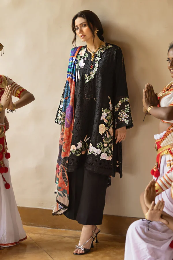 Manaram Luxury Lawn’25 by Mushq | Dazzling Glimmer - Image 3