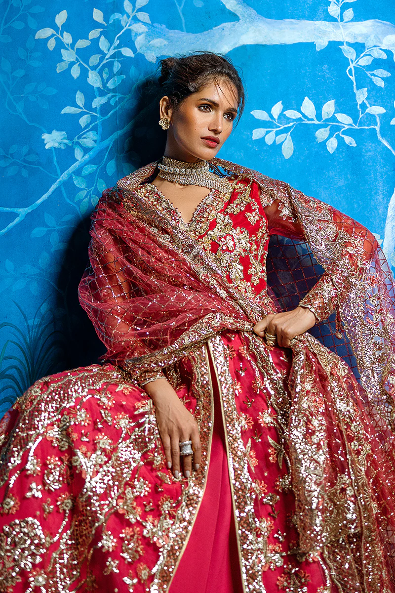 Mushq Stardust | Unstitched Wedding Collection '24 | Red Carpet - Image 3
