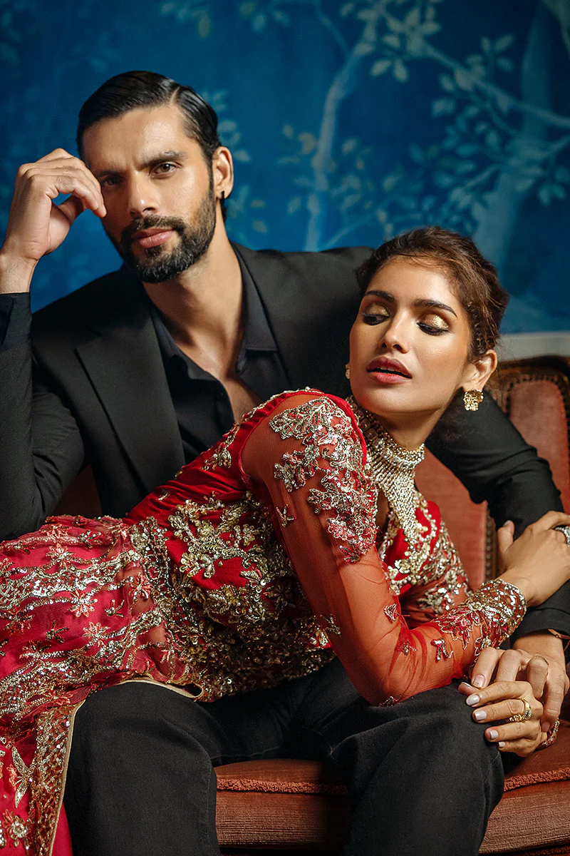 Mushq Stardust | Unstitched Wedding Collection '24 | Red Carpet - Image 5