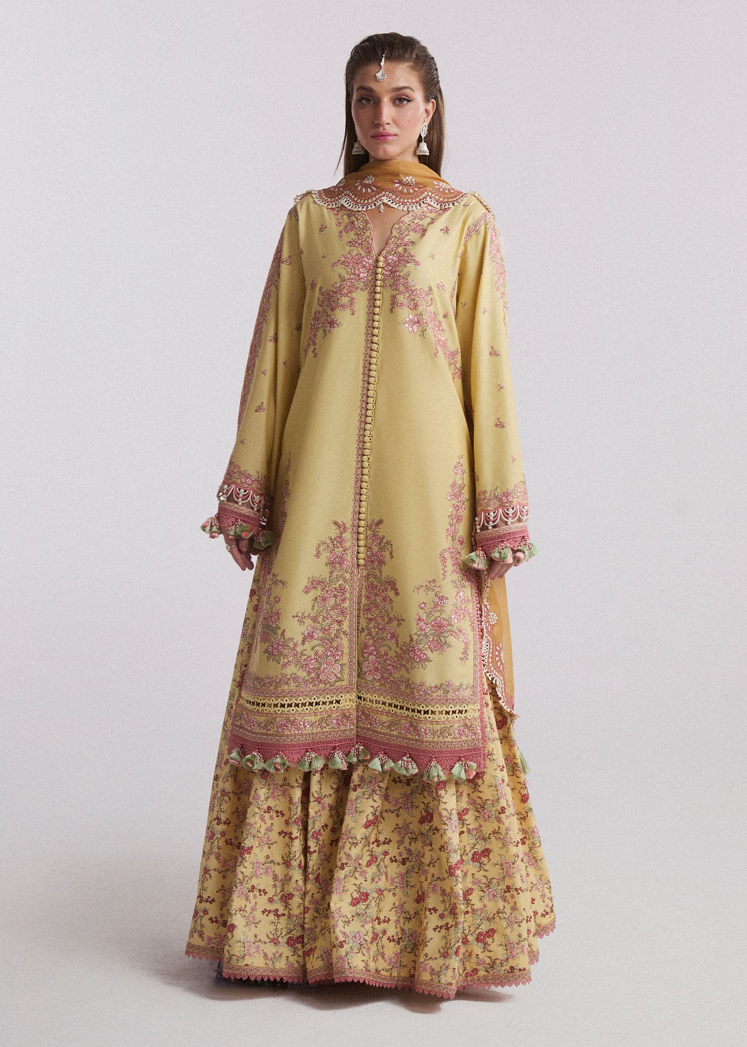 Hussain Rehar SS Lawn Eid Unstitched Collection'24 | Limone