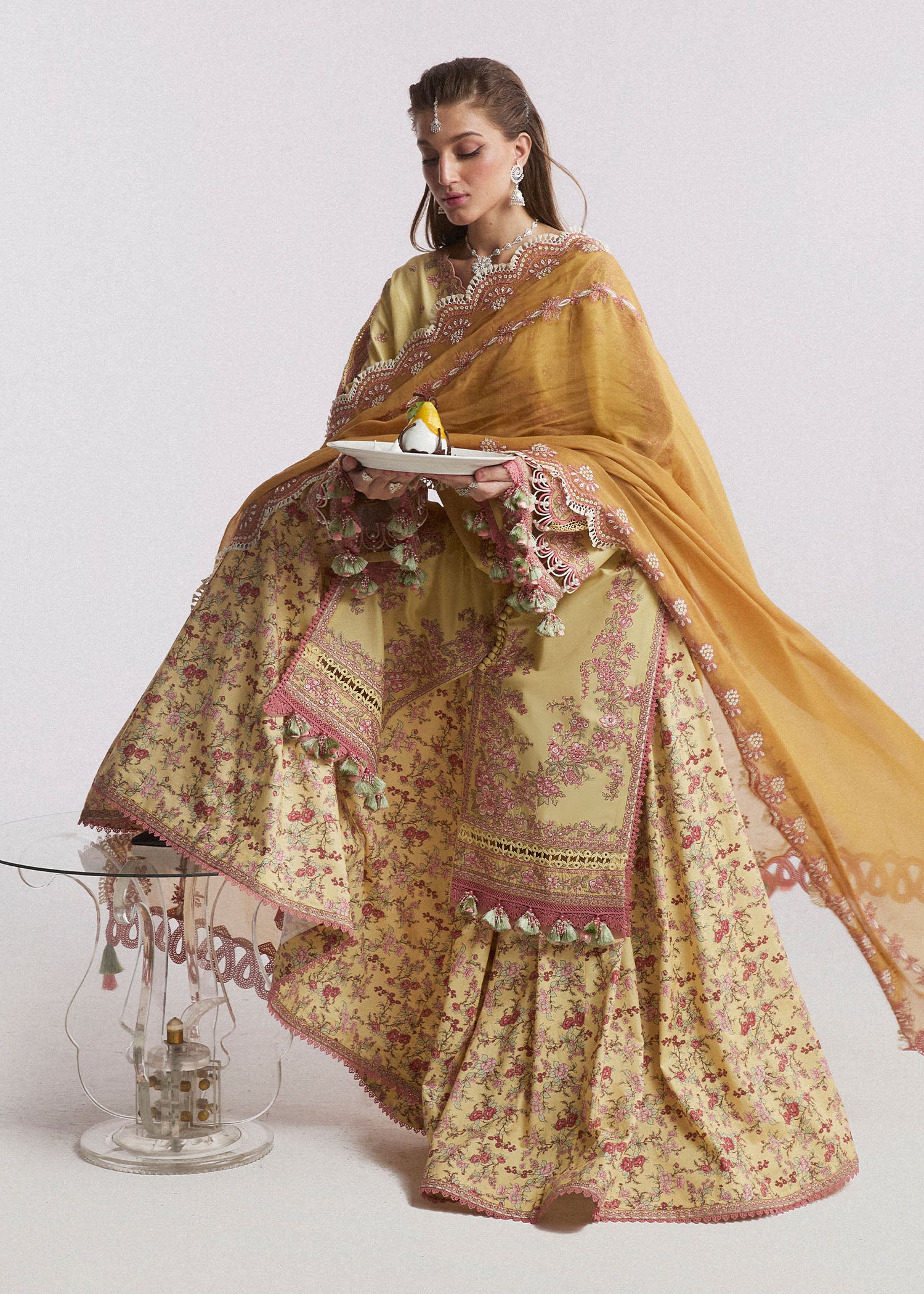 Hussain Rehar SS Lawn Eid Unstitched Collection'24 | Limone - Image 6