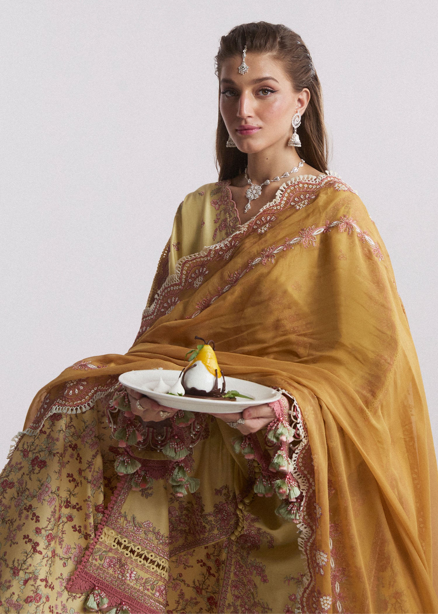 Hussain Rehar SS Lawn Eid Unstitched Collection'24 | Limone - Image 7