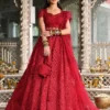 Qalamkar Wedding Formals | Bridal Collection   | RF-01 | Red Lehenga (GZ-446)