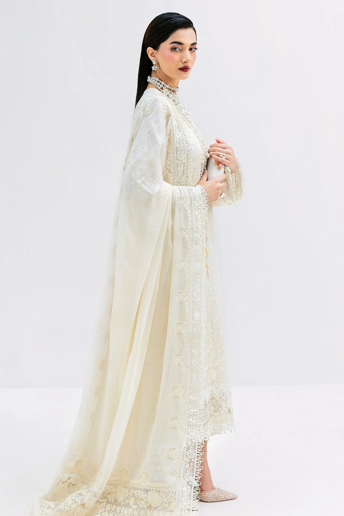 Imrozia Luxe Serene Georgette 3Pc Suit || S-1086 PEARL - Image 3