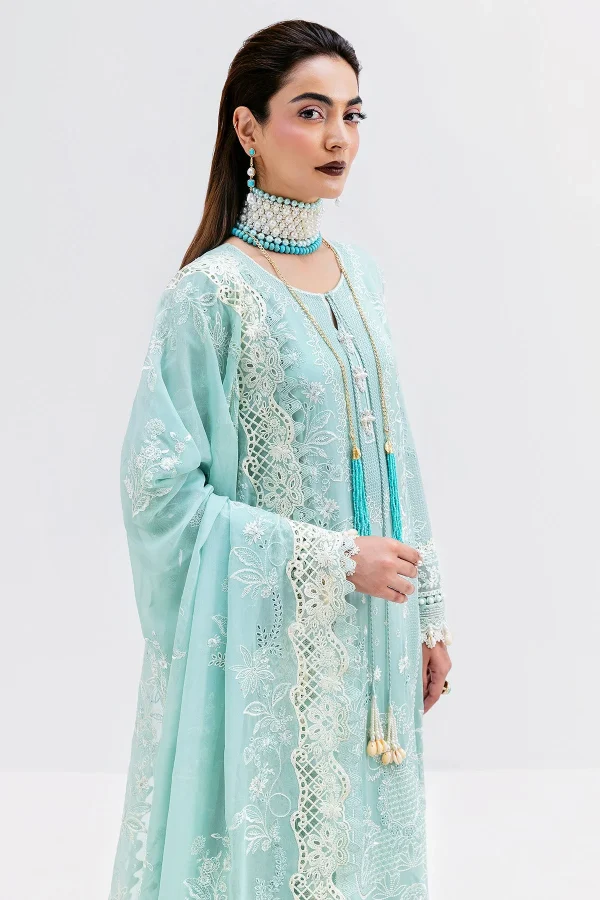 Imrozia Luxe Serene Georgette 3Pc Suit || S-1087 AQUA - Image 2