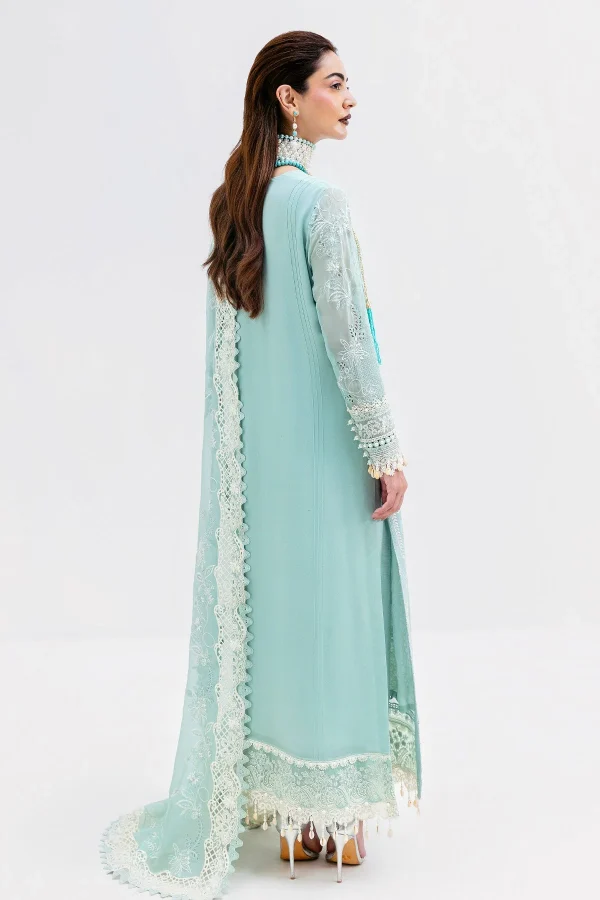 Imrozia Luxe Serene Georgette 3Pc Suit || S-1087 AQUA - Image 3